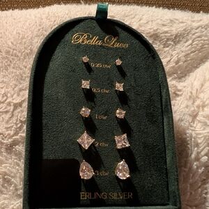 Bella Luce Sterling Silver Earring Set - Silver